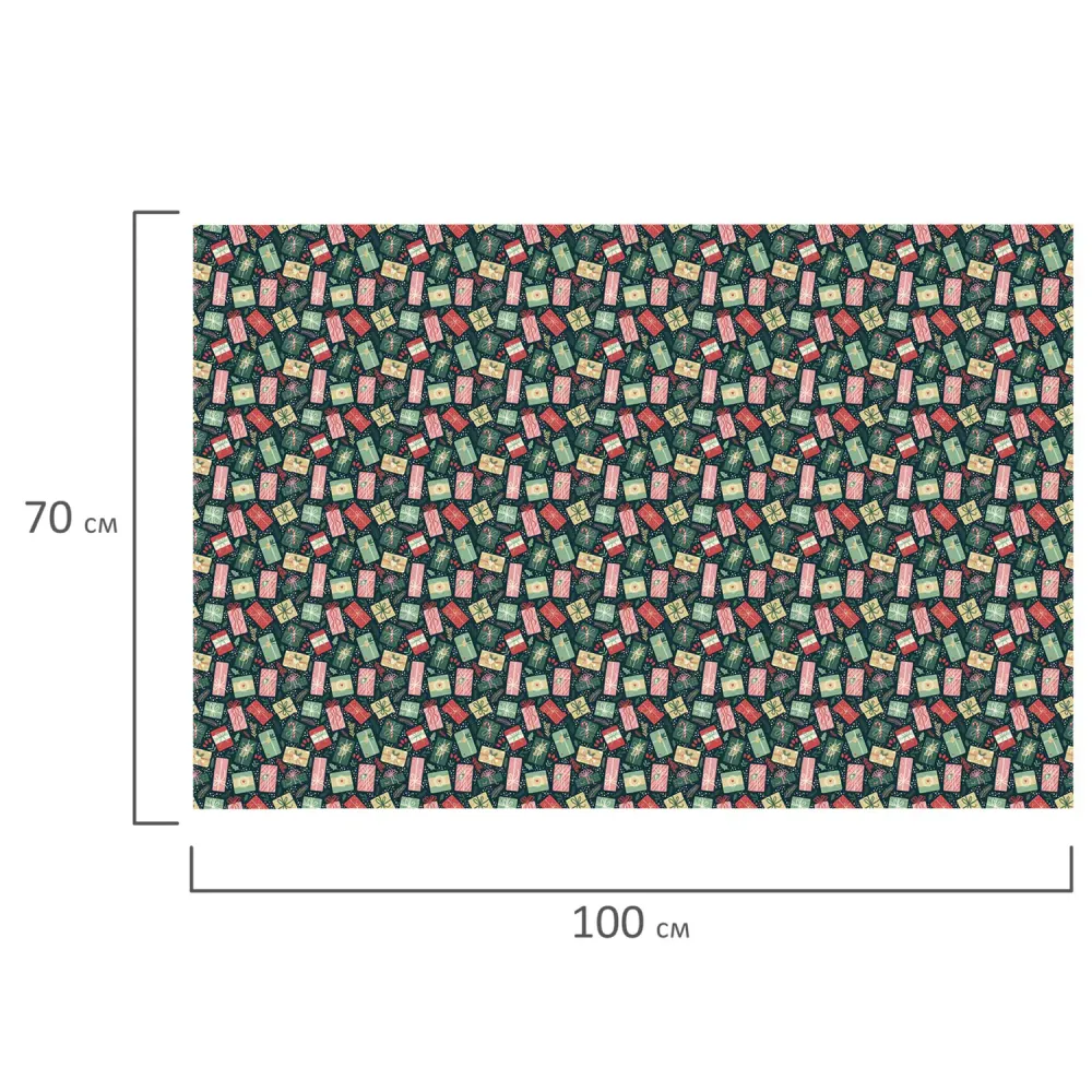 Бумага упаковочная новогодняя "Snow Fun", 70х100 см, 10 дизайнов ассорти, ЗОЛОТАЯ СКАЗКА, 591911, 1шт