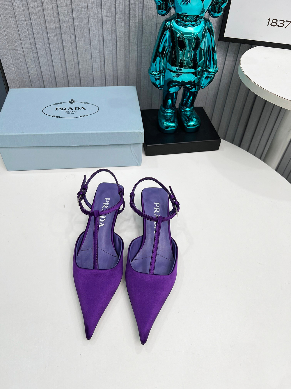 Prada Satin Slingback Pumps
