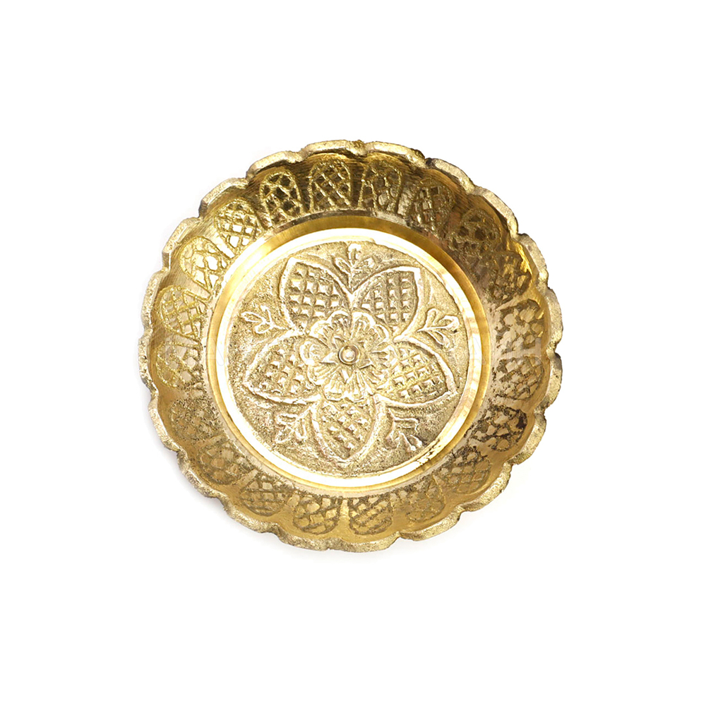 Подставка под cыпучие благовония и свечи латунь 6 см