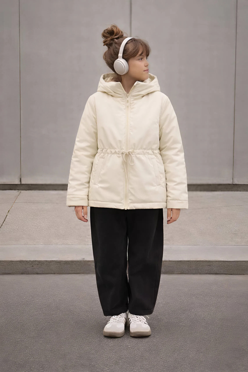 Парка демисезонная для девочки "HN-8" ваниль