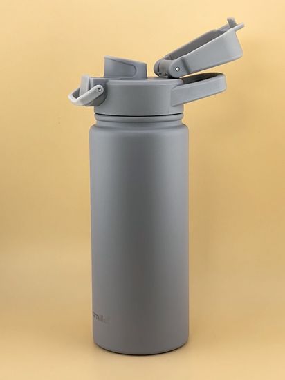 Термос-Бутылка спортивная 600 мл. Kamille KM 2177 из нержавеющей стали с замком и петлёй