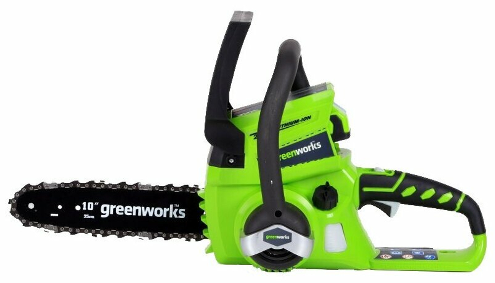 Цепная пила аккумуляторная GREENWORKS G24CS25 24В,25см,3/8-1,1-40 (без АКБ и ЗУ) (2007707)