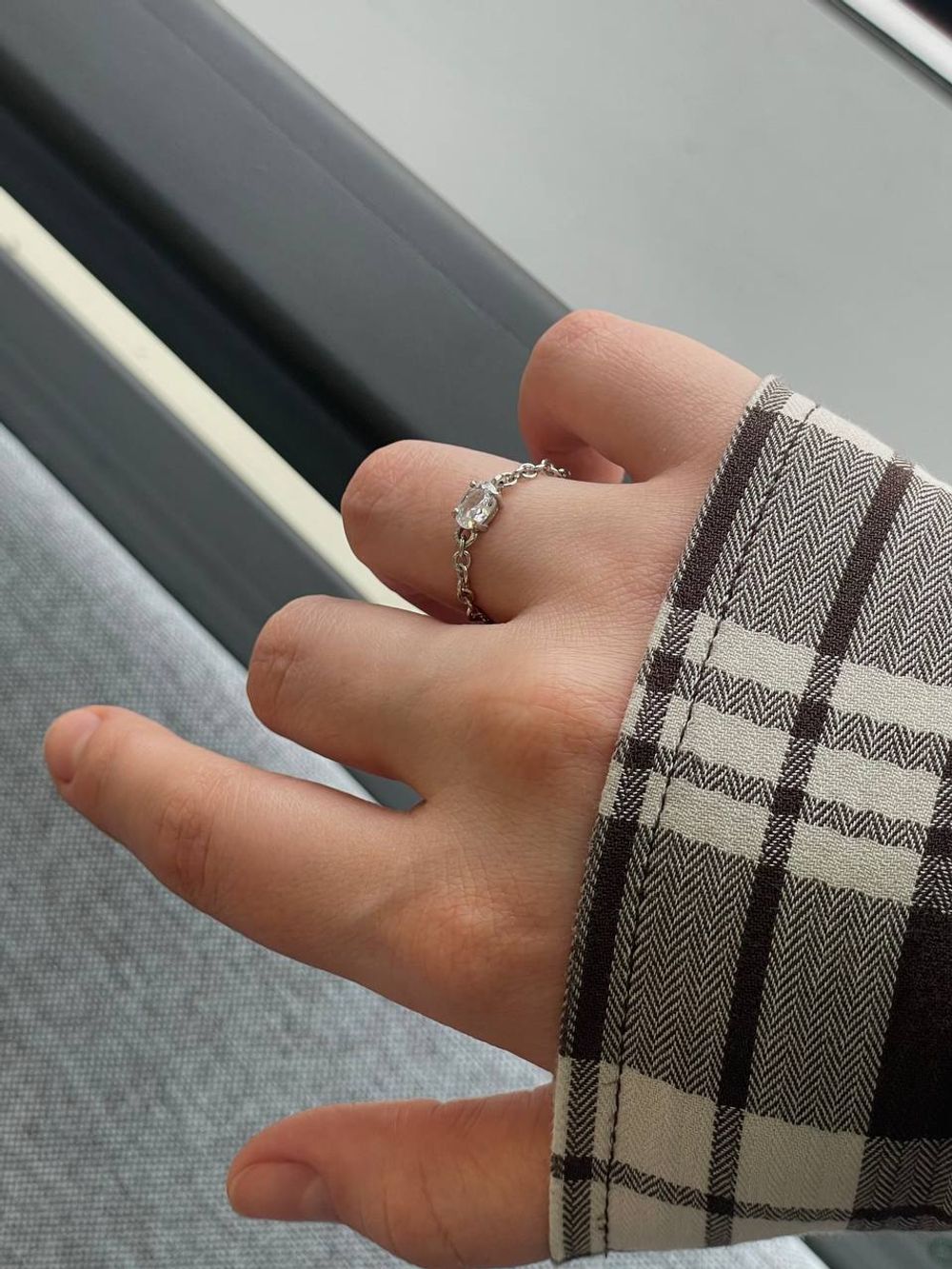 Кольцо-цепочка Oval