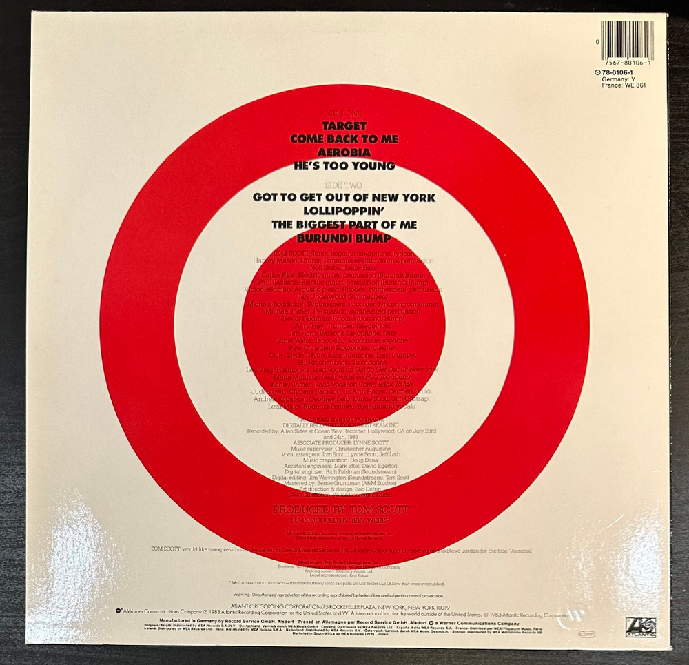 Tom Scott - Target (Скандинавия 1983г.)