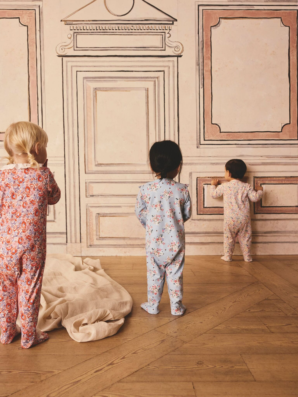 Комбинезон / Cлип для малышей Next B25-586, 3 шт., Розовый, Голубой