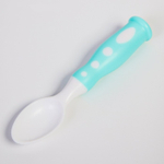 3630404 Набор детской посуды «Зайчик», 3 предмета: тарелка на присоске, крышка, ложка, цвет бирюзовы