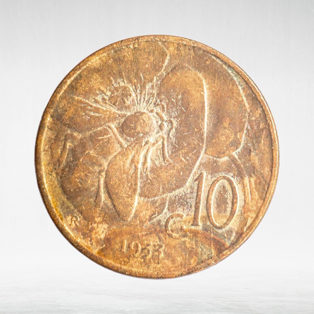 Italy 10 Centesimi 1933 R "Victor Emmanuel III", F