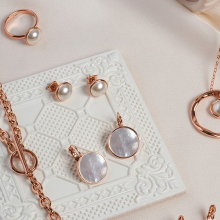 Серьги Fiore Luna MOP A2010NM-E01.2 BW/RG