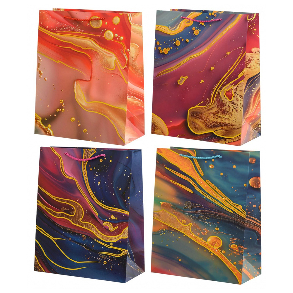 Подарочный пакет Basir, серия "Галактика", золотое тиснение, 31*41*12 см, ассорти