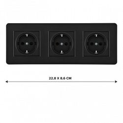 Розетка с заземлением и со шторкой Arte Milano SET16-3 SET16-3-40-1x3 black