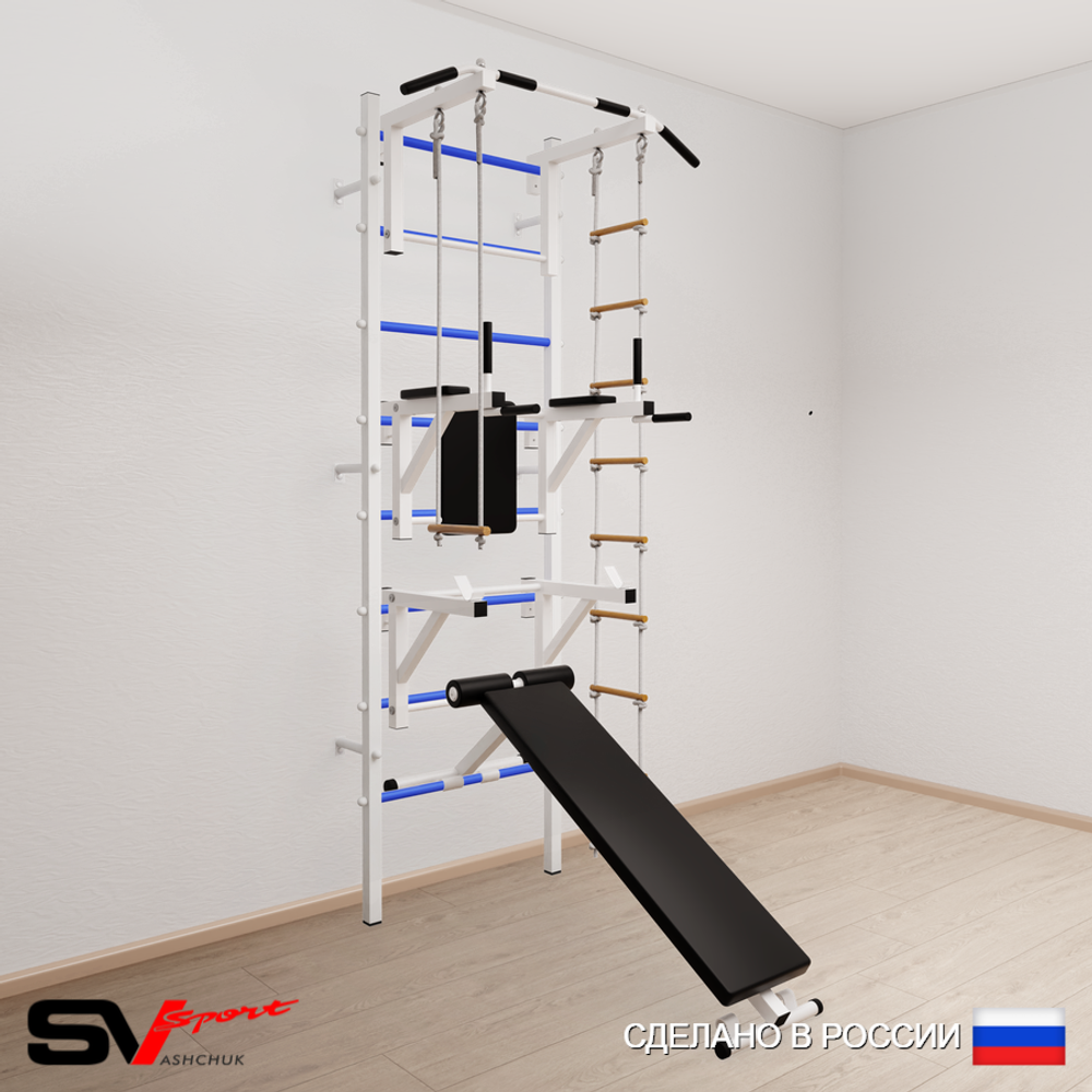 Шведская стенка Sv Sport 599 (Турник стандарт/Брусья/Стойка/Скамья/Лестница/Трапеция)