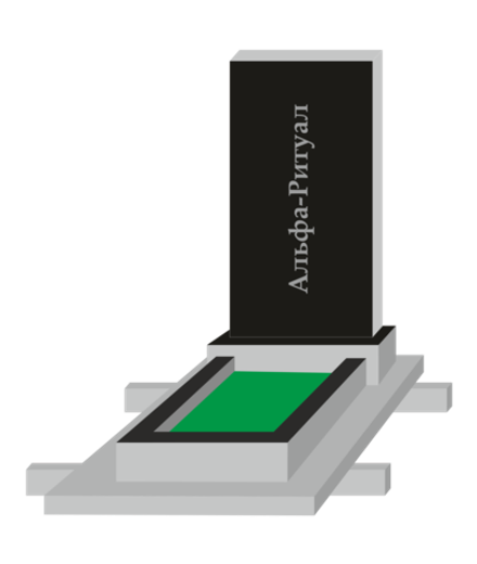 Памятник 100*50*8 полировка 2 ст, прямоугольный, черный гранит