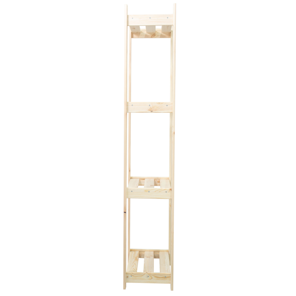 Стеллаж напольный Альберт 159 см для рассады, книг, деревянный стеллаж на балкон, в натуральной отделке