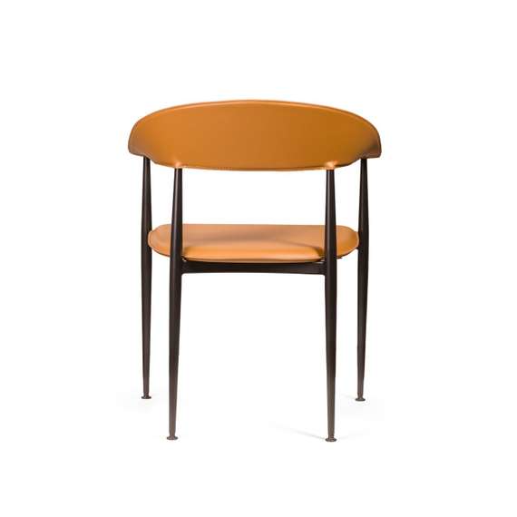 Стул с подлокотниками Rotti, кожа коричневый