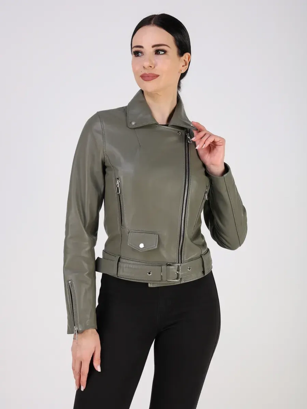 Кожаная куртка демисезонная косуха