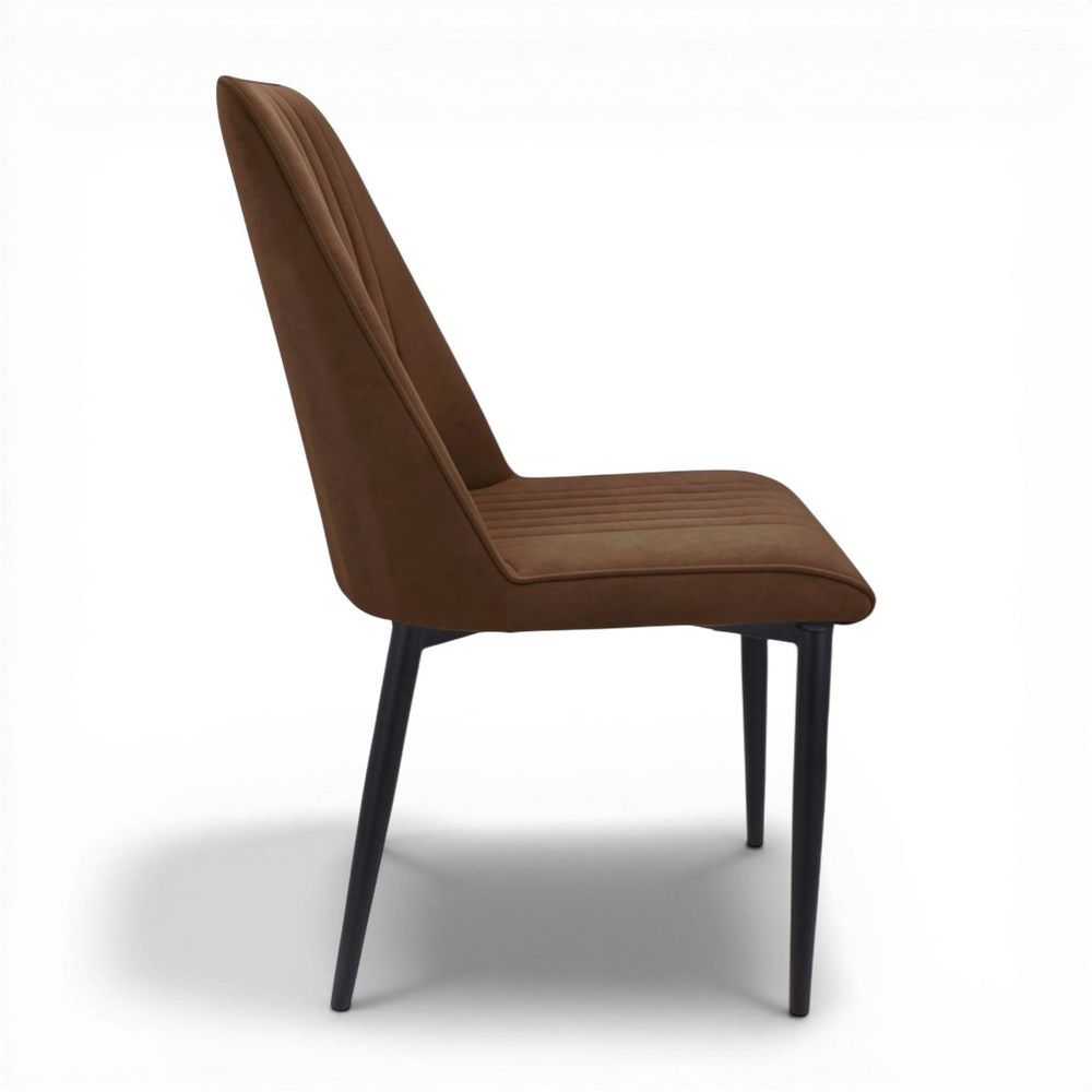 Стул "Софти" (арт. 325), велюр Бренди В29 коричневый, ножки черные