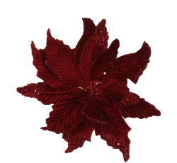 Пуасентия на клипсе 27х35см House of Seasons бордо