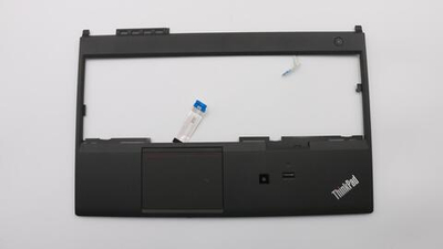 Верхняя панель клавиатуры (топкейс) для ноутбука Lenovo ThinkPad W540 черная, с тачпадом, кнопкой включения, датчиком калибровки матрицы (04X5547), оригинал