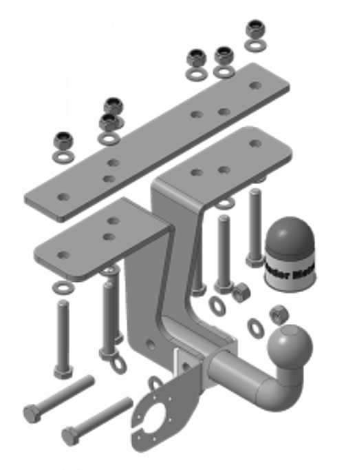 Фаркоп с эл-кой Smart для Nissan Pathfinder 2005-2014 г.в (оцинкованный шар)(паспорт и сертификат в комплекте) 91407-A.Motodor