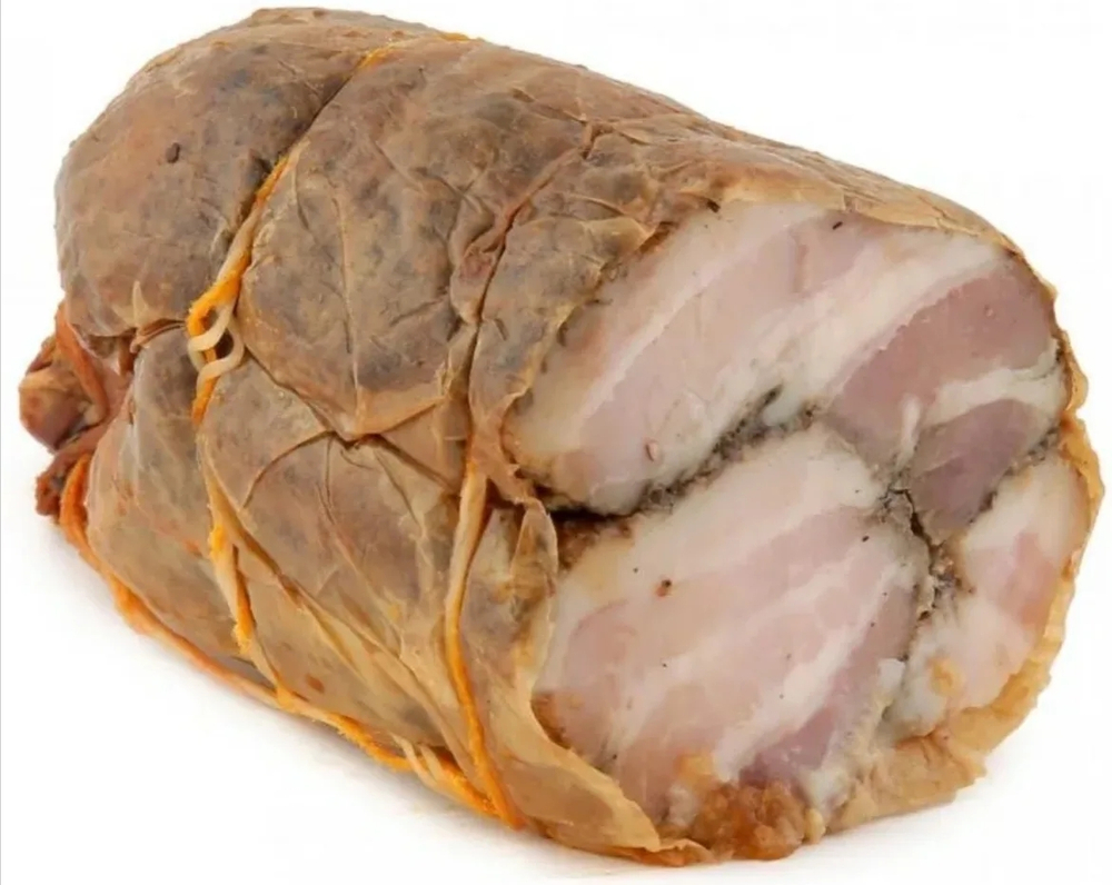 Сало запеченное с можжевельником.