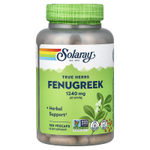 Solaray, True Herbs, пажитник, 180 вегетарианских капсул (620 мг на капсулу)