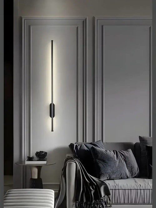 Светильник настенный светодиодный черный, 100см, 21W, бра настенный OutFrame, три режима