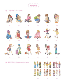 Rowon's Cat and Girl. Part 2. Coloring Book