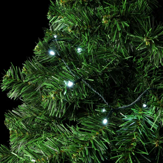 Светодиодная гирлянда Пятиминутка для ели высотой 1.5 м., 120 холодных белых LED ламп, зеленый ПВХ, Beauty Led (GFM120C-14-1W)