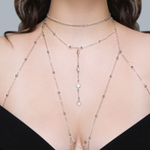 Оригинальная золотистая подвеска на тело с бусинками (Размер: S-M) (Цвет: золотистый)