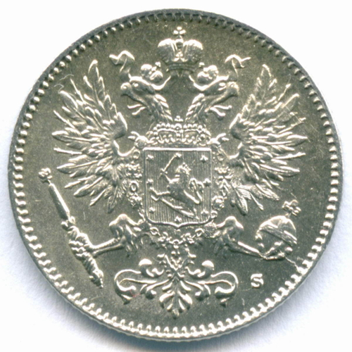 50 пенни 1915 год (S). Россия для Финляндии. AUNC