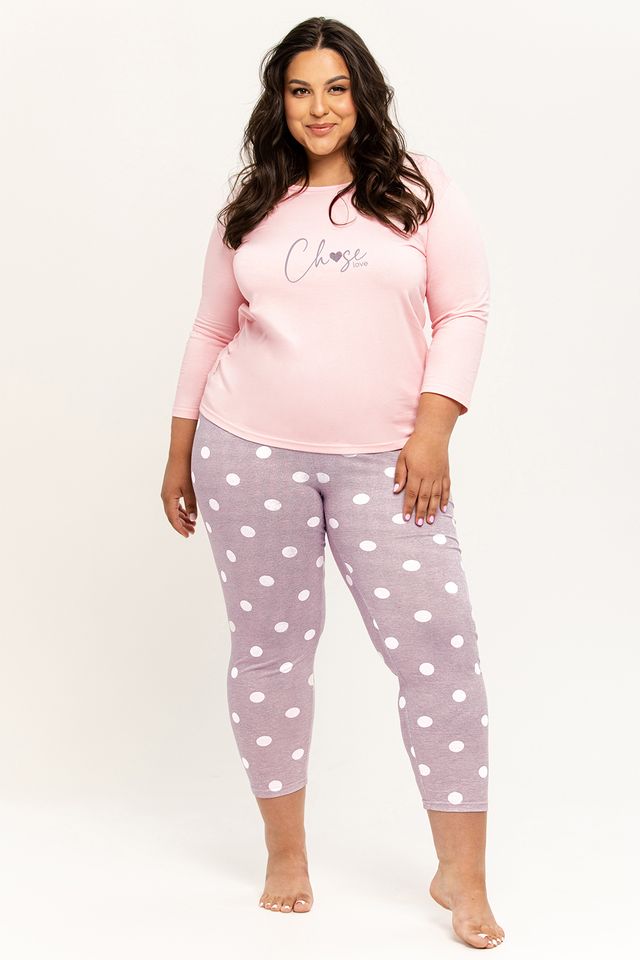 Пижама plus size в "горошек" 25W Libby