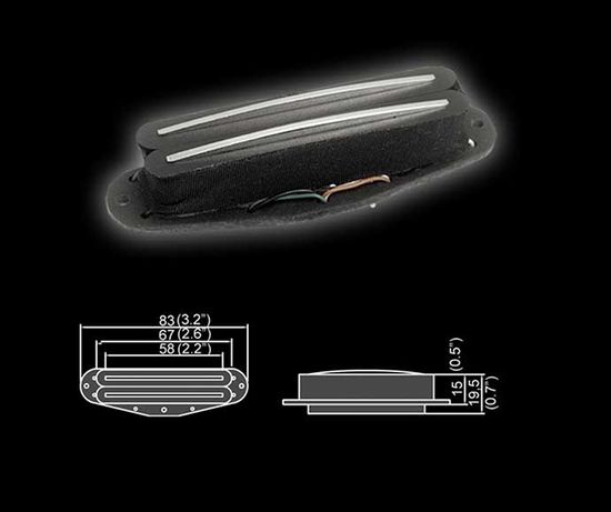 BHS-95Bridge-BK Звукосниматель магнитный, сингл, бриджевый, черный, Belcat