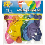 Шар латексный Набор 10 шт Пастель 25 см (Ассорти)