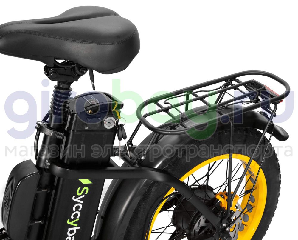 Электровелосипед Syccyba F11 Pro 2025 года (48V/15Ah) - Жёлтый обод фото №7