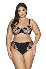 Бюстгальтер Sublime с мягкой чашкой и цветочной вышивкой (Размер: 80D) (Цвет: черный)