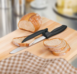 Нож Victorinox с упором для отрезания равномерных ломтиков, черный