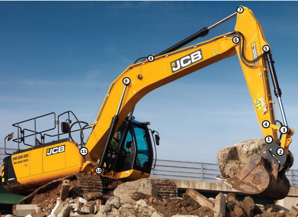 Пальцы и втулки на стрелу JCB JS160