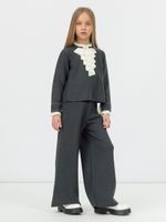 Брюки широкие для девочки AT991 темно-серый
