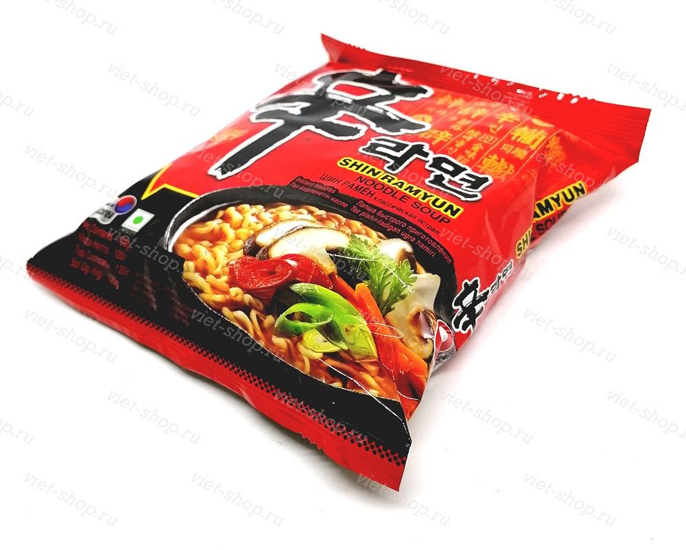 Лапша классическая острая Shin Ramyun Nongshim, Корея, 120 гр.