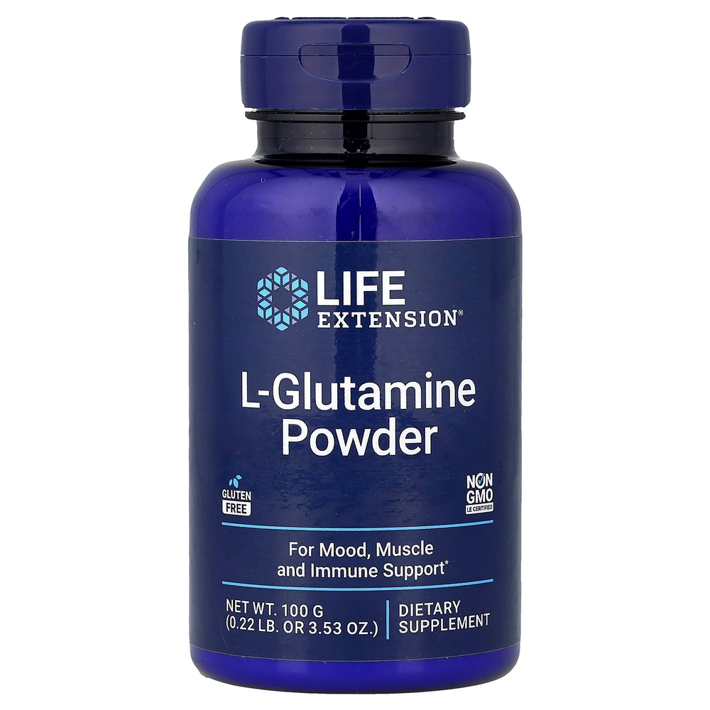 Life Extension, L-глютамин в виде порошка, 100 г (3,53 унции)
