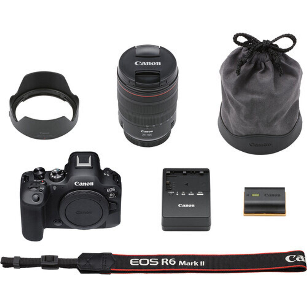 Фотоаппарат Canon EOS R6 Mark II Kit (RF 24-105mm f/4L IS USM), черный