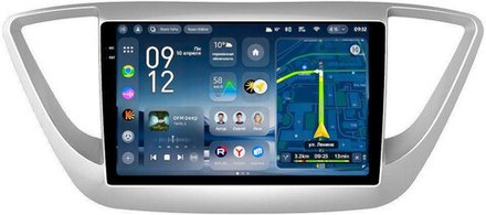 Магнитола для Hyundai Solaris 2 2017-2022 (рамка серебро) - Teyes CC4-PRO монитор 9.5" 2K QLED на Android 13, Snapdragon 778G, AI, CarPlay, DSP, 4G SIM-слот
