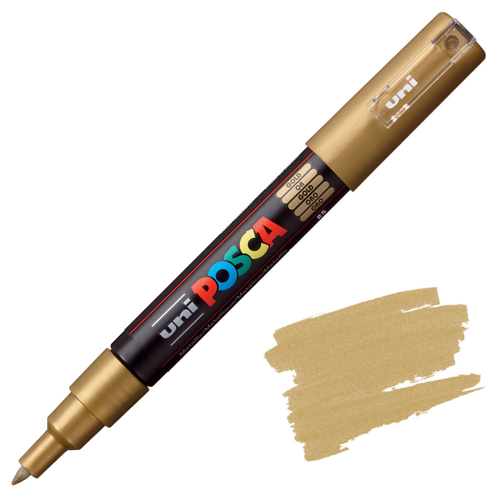 Маркер UNI POSCA PC-1M, 0.7 мм. Gold