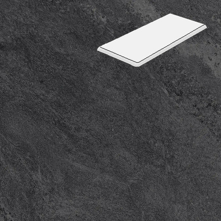 Угловая ступень с фаской Lifebrick Mountain Black 600x330x20