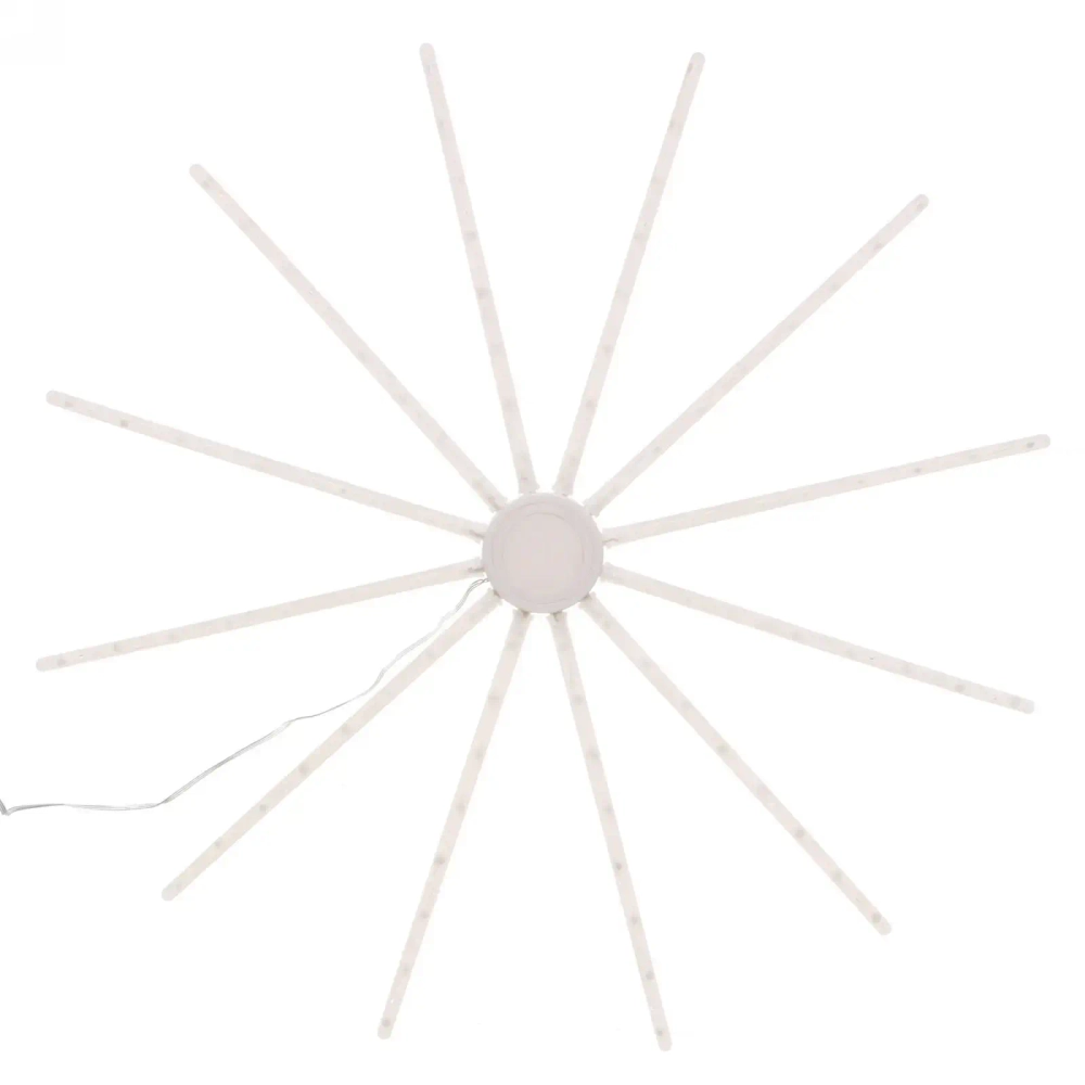 Фигура светодиодная Цифровая «Огненный круг» 70 см, 12 лучей, 96 ламп LED, с пультом ДУ, более 8 реж, Мультицвет