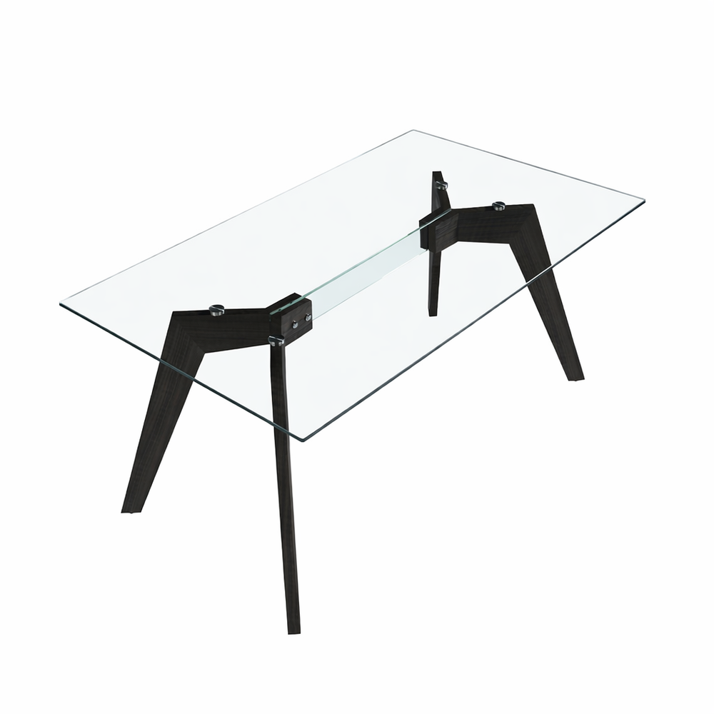 Дизайнерский стол STRIPE GLASS black