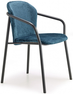 Кресло с обивкой Scab Design Finn, антрацит, морской волны