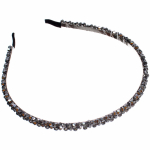 Ободок металлический с бисером «КОЛЛИНА», энтари, микс 4 цвета, 0,5см (блистер Кокетка и пакет с подвесом)