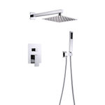 Душевая система 35к ПРОФСАН ПСМ-CB-02 лейка "Тропический душ квадрат " встраиваемая, ХРОМ