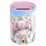 Копилка-подставка для канцелярских принадлежностей, 10,4х7,5х7,5 см. Коллекция "АНИМЕ С КОТИКАМИ":